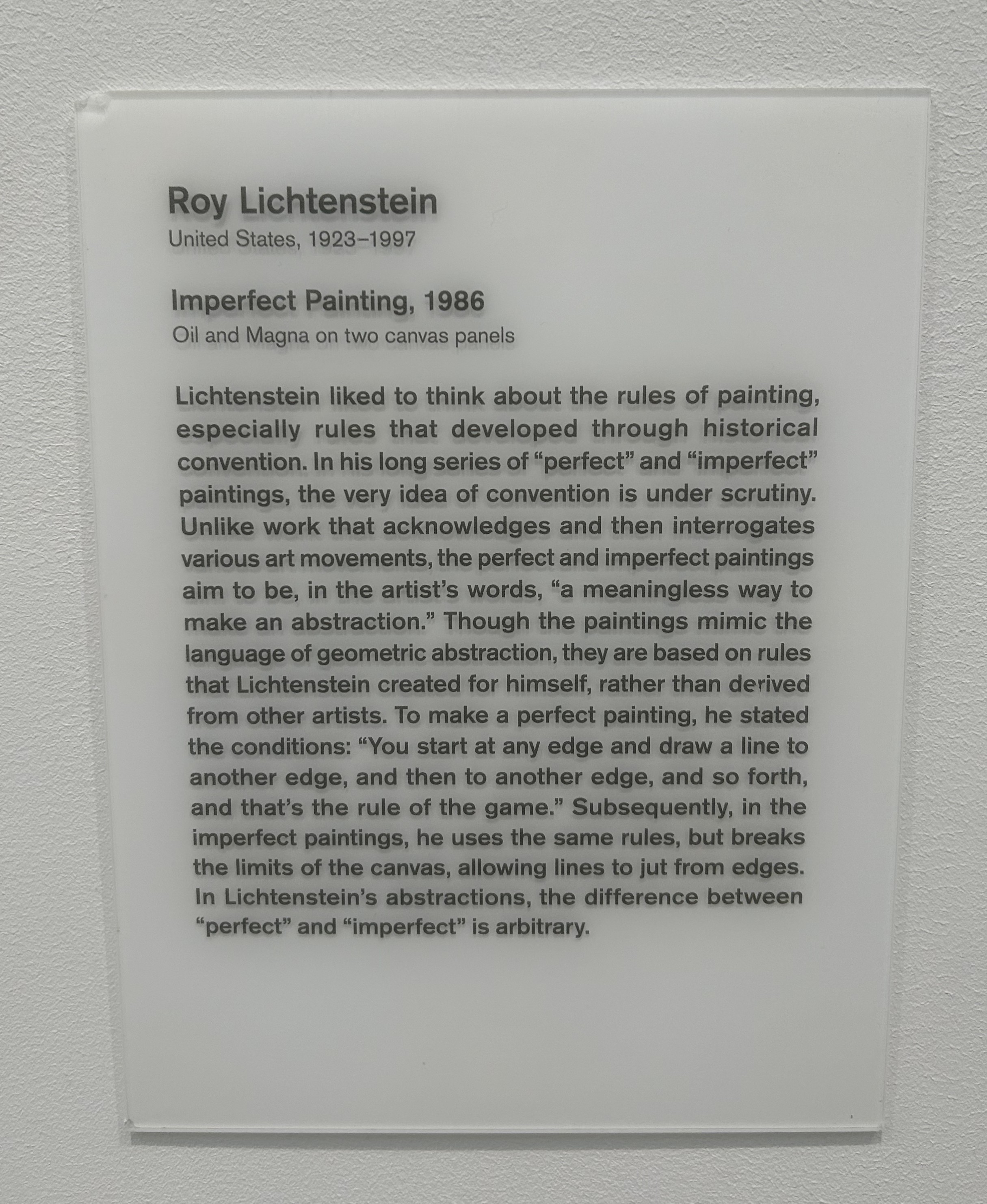 Wall label